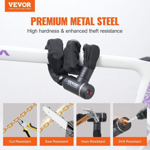 Vevor Κλειδαριά Αλυσίδας Ποδηλάτου 2.79 Ft Συνδυασμό & 2 Κλειδιά 8mm Zxclsytsls8mjzqrkv0