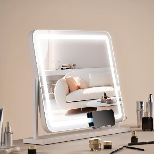 Vevor Makeup Mirror with Light 17.7x17.7cm White