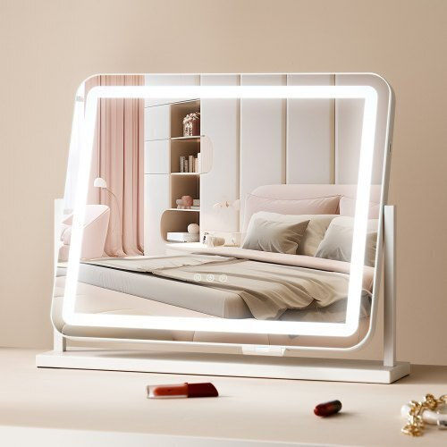 Vevor Makeup Mirror with Light 17.7x17.7cm White