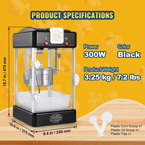 Vevor Commercial Popcorn Machine 300W