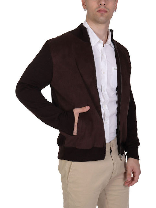 Men's Knitted Cardigan Brown