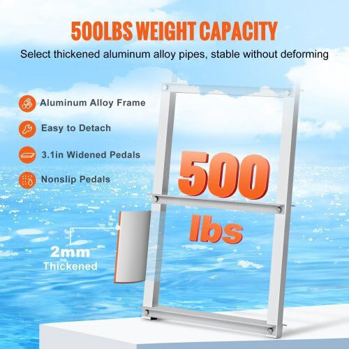 Vevor Aluminum Pool Ladder with 8cm Width Silver