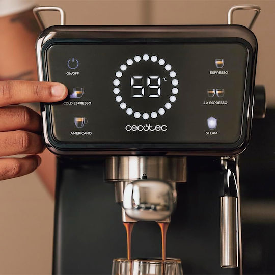 Cecotec Power Espresso Touch Cold Μηχανή Espresso 1350W Πίεσης 20bar Μαύρη