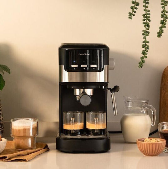 Cecotec Power Espresso 20 Pecan Automatic Espresso Machine 1100W Pressure 20bar Black