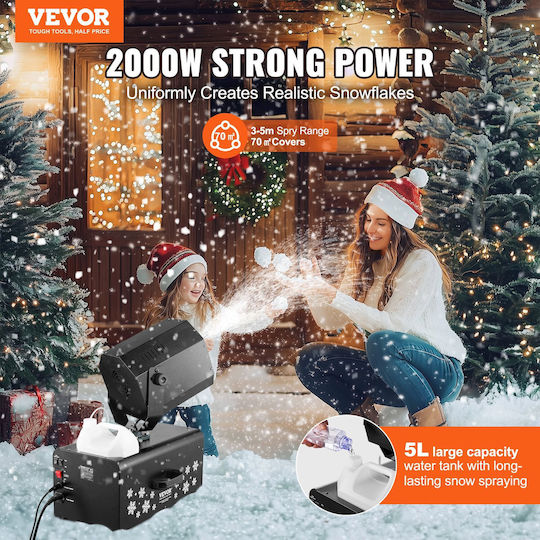 Vevor Μηχανή Χιονιού 2000W με Ασύρματο / Ενσύρματο Χειριστήριο