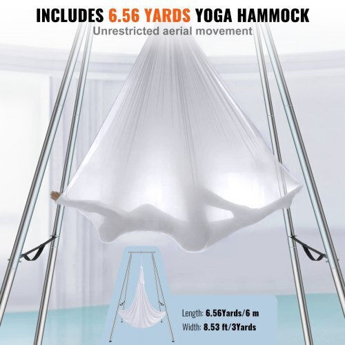 Vevor Aerial Yoga Frame & Swing 2.95m Height Maximum Load 250kg White Kjdc6mdc293mxa96bv0