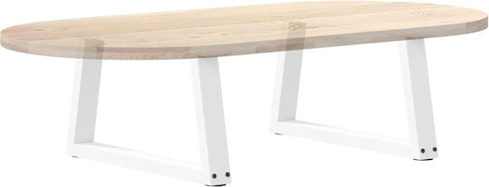 vidaXL Metallic Furniture Leg 2 Pieces Suitable for Table / Coffee Table / Office 70x30cm White