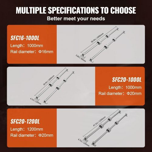 Vevor Linearschienen-Set Sfc20 1000mm 2 Schienen 4 Sc20 Blöcke 4 Halterungen Kit CNC DIY Projekte Zxh20mm1000mmmz3dv0