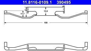 Brake Pad Set Ate
