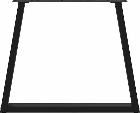 vidaXL Metal Furniture Leg 2 Pieces Suitable for Table / Coffee Table / Office 80x72cm Black