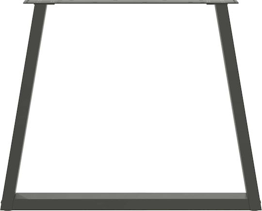 vidaXL Metallic Furniture Leg 2 Pieces Suitable for Table / Coffee Table / Office 80x72cm Charcoal