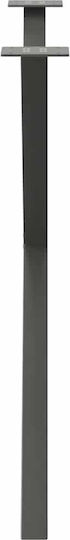 vidaXL Metallic Furniture Leg 2 Pieces Suitable for Table / Coffee Table / Office 90x72cm Anthracite