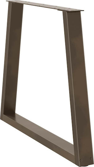 vidaXL Metallic Furniture Leg 3 Pieces Suitable for Table / Coffee Table / Office 80x72cm Natural