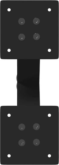 vidaXL Metallic Furniture Leg 2 Pieces Suitable for Table / Coffee Table / Office 38x4x42cm Black