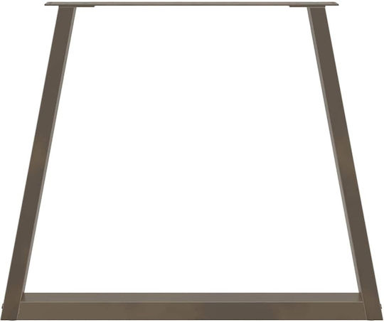 vidaXL Metallic Furniture Leg 3 Pieces Suitable for Table / Coffee Table / Office 80x72cm Natural