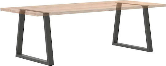 vidaXL Metallic Furniture Leg 2 Pieces Suitable for Table / Coffee Table / Office 80x72cm Charcoal