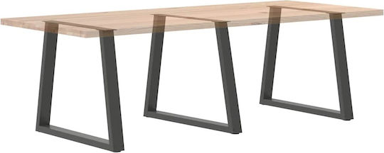 vidaXL Metallic Furniture Leg 3 Pieces Suitable for Table / Coffee Table / Office 80x72cm Anthracite