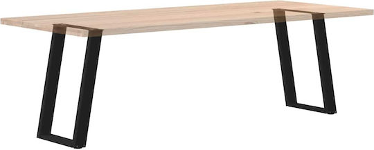 vidaXL Metallic Furniture Leg 2 Pieces Suitable for Table / Coffee Table / Office 50x72cm Black
