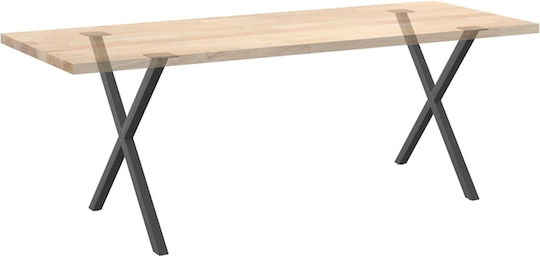 vidaXL Metallisches Möbelbein 2Stücke Für Tisch / Beistelltisch / Büro 70x72cm Anthrazit
