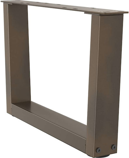 vidaXL Metallic Furniture Leg 2 Pieces Suitable for Table / Coffee Table / Office 50x30cm Natural