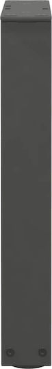 vidaXL Metallisches Möbelbein 2Stücke Für Tisch / Beistelltisch / Büro 28x42cm Anthrazit