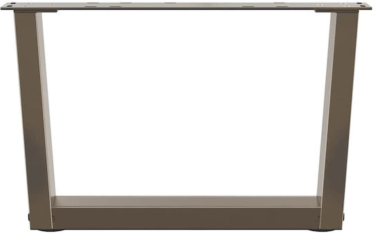 vidaXL Metallic Furniture Leg 2 Pieces Suitable for Table / Coffee Table / Office 50x30cm Natural