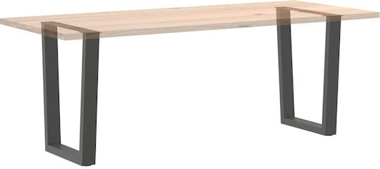 vidaXL Metallic Furniture Leg 2 Pieces Suitable for Table / Coffee Table / Office 70x72cm Charcoal
