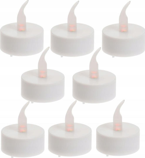 Christmas Decoration Articasa Set of 8 LED Tea Candles Remote Control 14428956 8721037234900