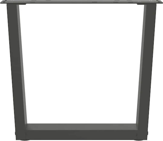vidaXL Metallisches Möbelbein 2Stücke Für Tisch / Beistelltisch / Büro 60x42cm Anthrazit