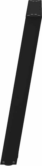vidaXL Metallic Furniture Leg 2 Pieces Suitable for Table / Coffee Table / Office 100x72cm Black