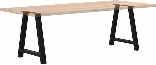 vidaXL Metallisches Möbelbein 2Stücke Für Tisch / Beistelltisch / Büro 70x72cm Schwarze