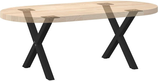 vidaXL Металик Крак На Мебел 2 Бройки Подходящ За Маса / Малка Маса / Офис 50x4x42см Черен
