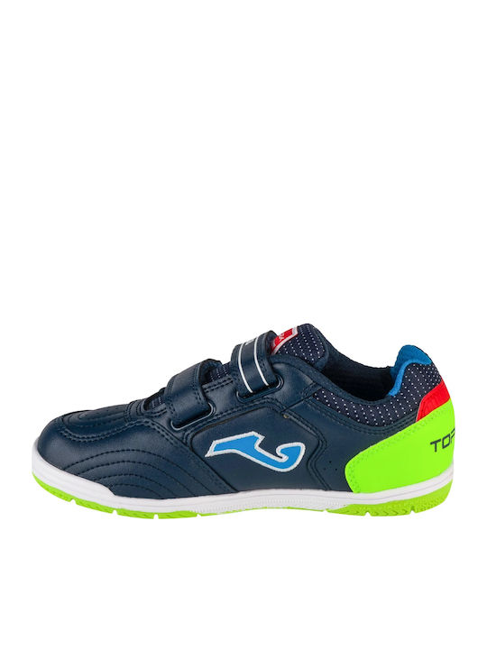 Kids Soccer Cleats & Shoes Top Flex Indoor Without Laces Navy Blue