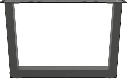 vidaXL Metallisches Möbelbein 2 Stück Für Tisch / Beistelltisch / Büro 60x30cm Anthrazit