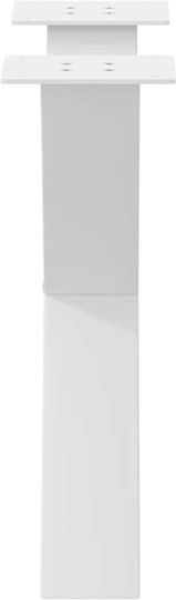 vidaXL Metal Furniture Leg 2 Pieces Suitable for Table / Coffee Table / Office 60x42cm White