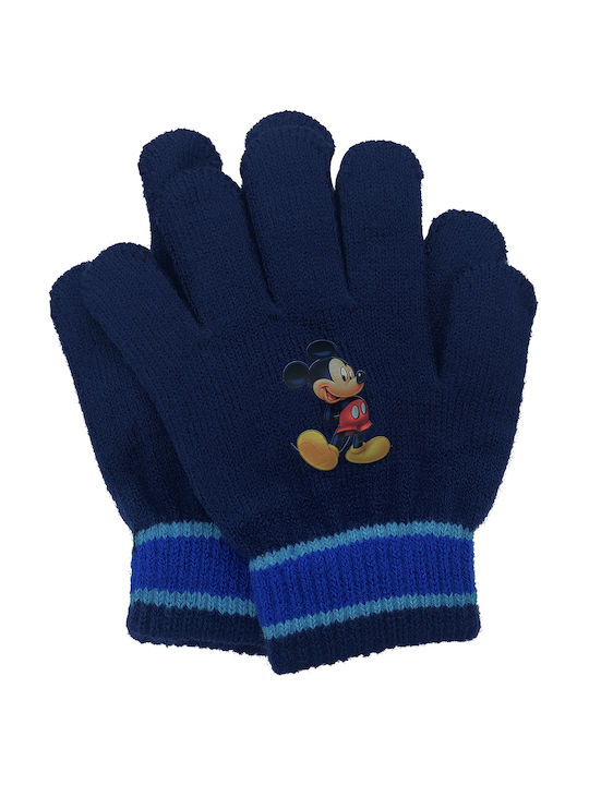 Kinder Mütze Set Gestrickt Blau