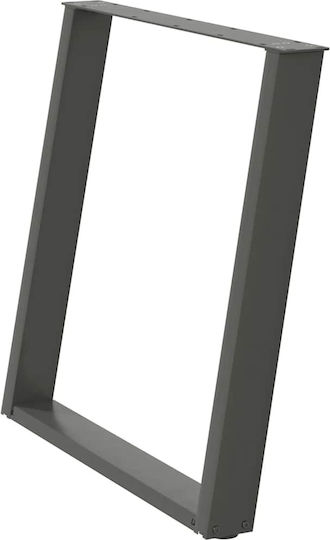 vidaXL Metallisches Möbelbein 2Stücke Für Tisch / Beistelltisch / Büro 80x72cm Anthrazit