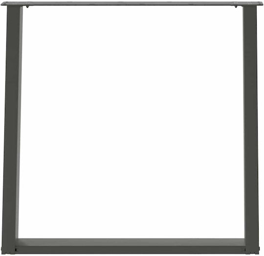 vidaXL Metallisches Möbelbein 2Stücke Für Tisch / Beistelltisch / Büro 80x72cm Anthrazit