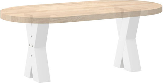 vidaXL Metallic Furniture Leg 2 Pieces Suitable for Office Table Coffee Table 38x42cm White