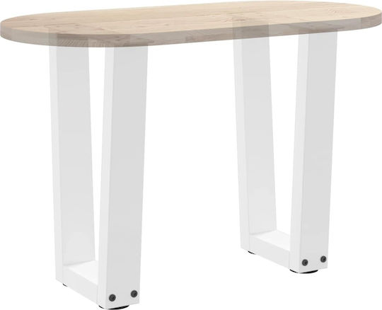 vidaXL Metal Furniture Leg 2 Pieces Suitable for Table / Coffee Table / Office 38x42cm White