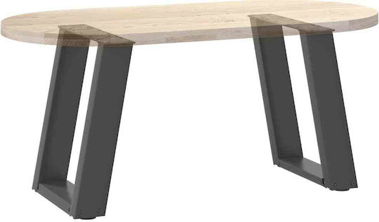vidaXL Metallisches Möbelbein 2Stücke Für Tisch / Beistelltisch / Büro 38x42cm Anthrazit