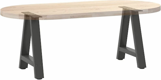 vidaXL Metal Furniture Leg 2 Pieces Suitable for Table / Coffee Table 38x42cm Anthracite