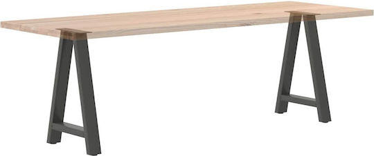 vidaXL Metallisches Möbelbein 2Stücke Für Tisch / Beistelltisch / Büro 60x72cm Anthrazit