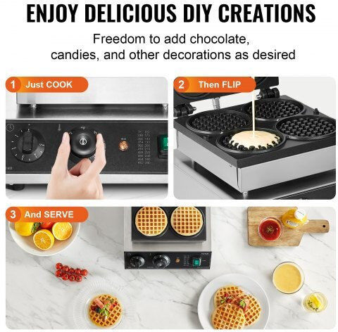 Vevor Commercial Round Waffle Maker SYBLSHFBJDPF0EHRRV2
