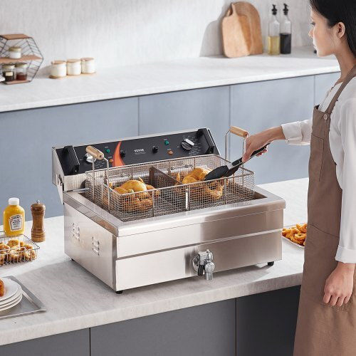 Vevor Ηλεκτρική Φριτέζα Διπλή 3kW Χωρητικότητας 2x29lt