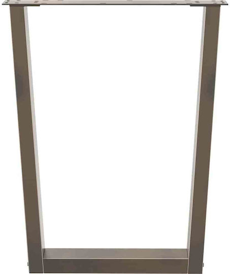 vidaXL Metallic Furniture Leg 2 Pieces Suitable for Office Table Coffee Table 70x72cm Brown
