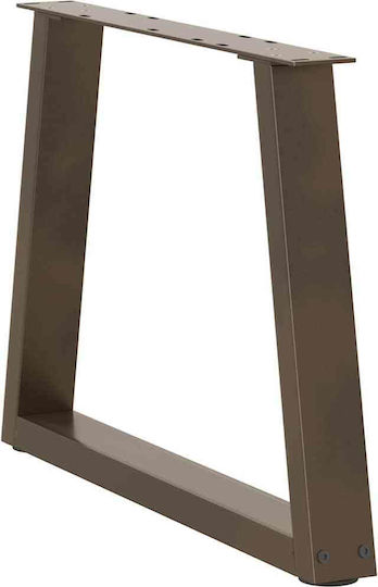 vidaXL Metallic Furniture Leg 2 Pieces Suitable for Table / Coffee Table / Office 60x42cm Brown