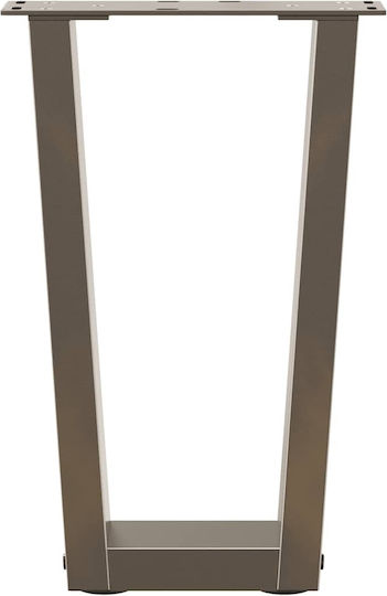 vidaXL Metallic Furniture Leg 2 Pieces Suitable for Table / Coffee Table / Office 38x42cm Brown