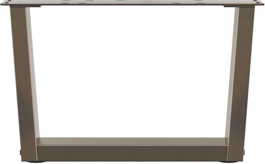 vidaXL Metallic Furniture Leg 2 Pieces Suitable for Table Coffee Table Office 60x30cm Brown