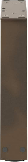 vidaXL Metallic Furniture Leg 2 Pieces Suitable for Table / Coffee Table / Office 30x30cm Brown
